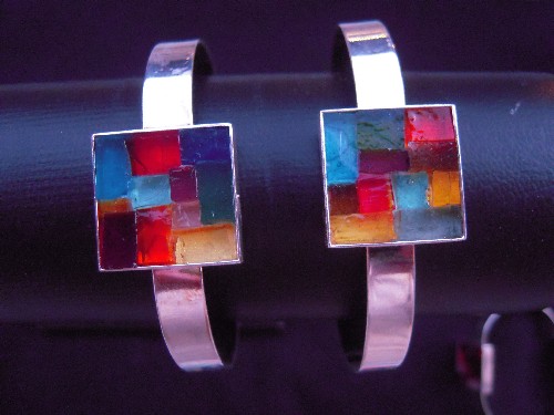 Bracelet en mosaïque de pâte de verre